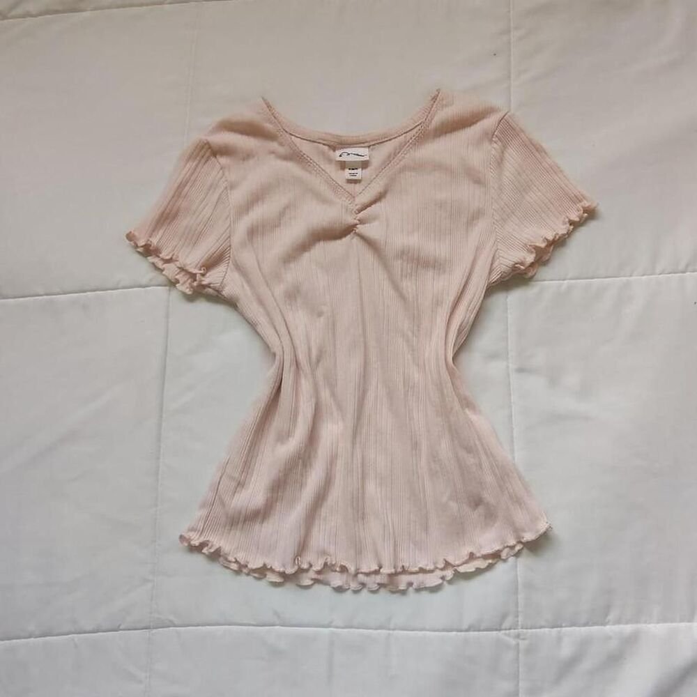 Art-class Women's Pink and Cream Crop-top
